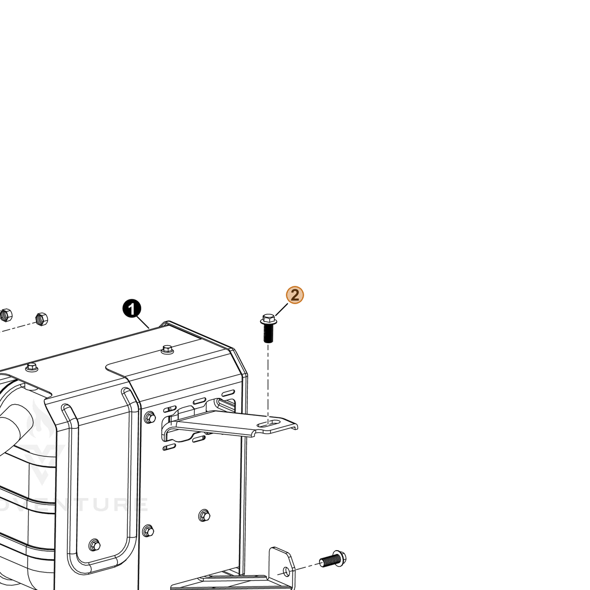 ECHO part YH435000310 — IPL diagram snippet (6x zoom, amber highlight)