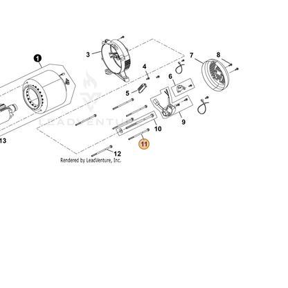 ECHO part YH435000330 — IPL diagram snippet (6x zoom, amber highlight)