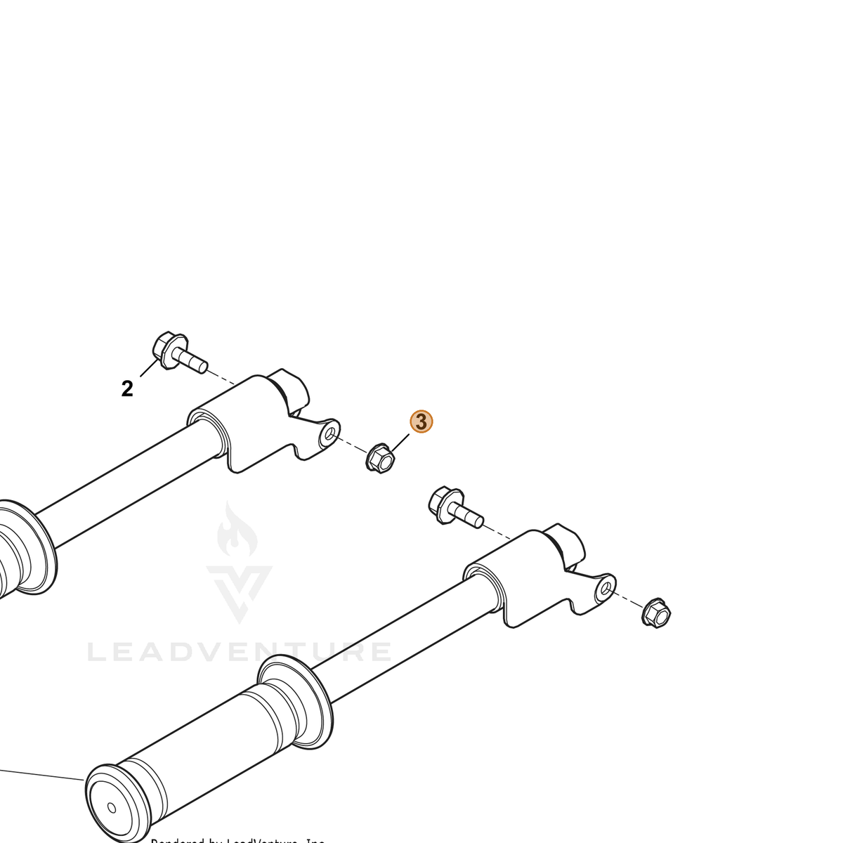 ECHO part YH435000350 — IPL diagram snippet (6x zoom, amber highlight)