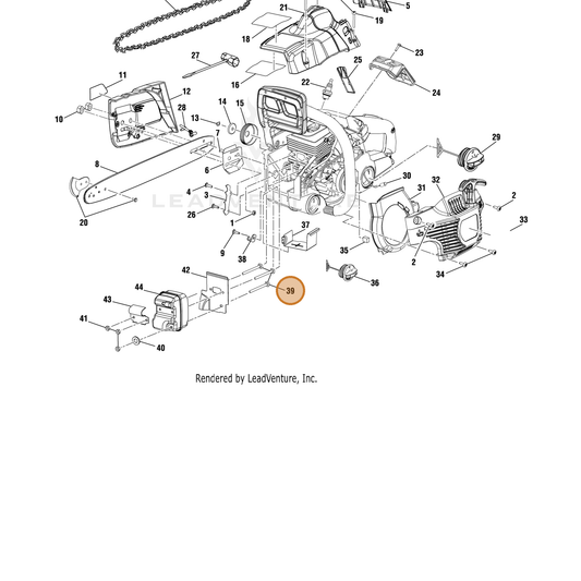 Echo part YH435000420 — IPL diagram snippet (6x zoom, amber highlight)