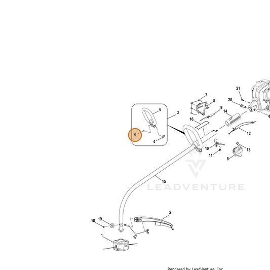 Echo part YH435000440 — IPL diagram snippet (6x zoom, amber highlight)