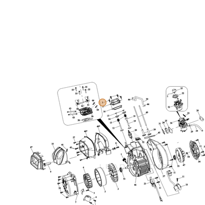 ECHO part YH435000570 — IPL diagram snippet (6x zoom, amber highlight)