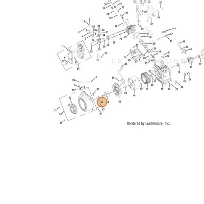 ECHO part YH435000690 — IPL diagram snippet (6x zoom, amber highlight)