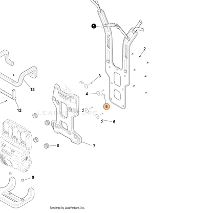 ECHO part YH435000790 — IPL diagram snippet (6x zoom, amber highlight)