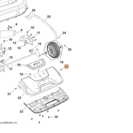 Echo part YH435000850 — IPL diagram snippet (6x zoom, amber highlight)