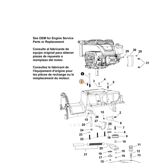 Echo part YH435000880 — IPL diagram snippet (6x zoom, amber highlight)