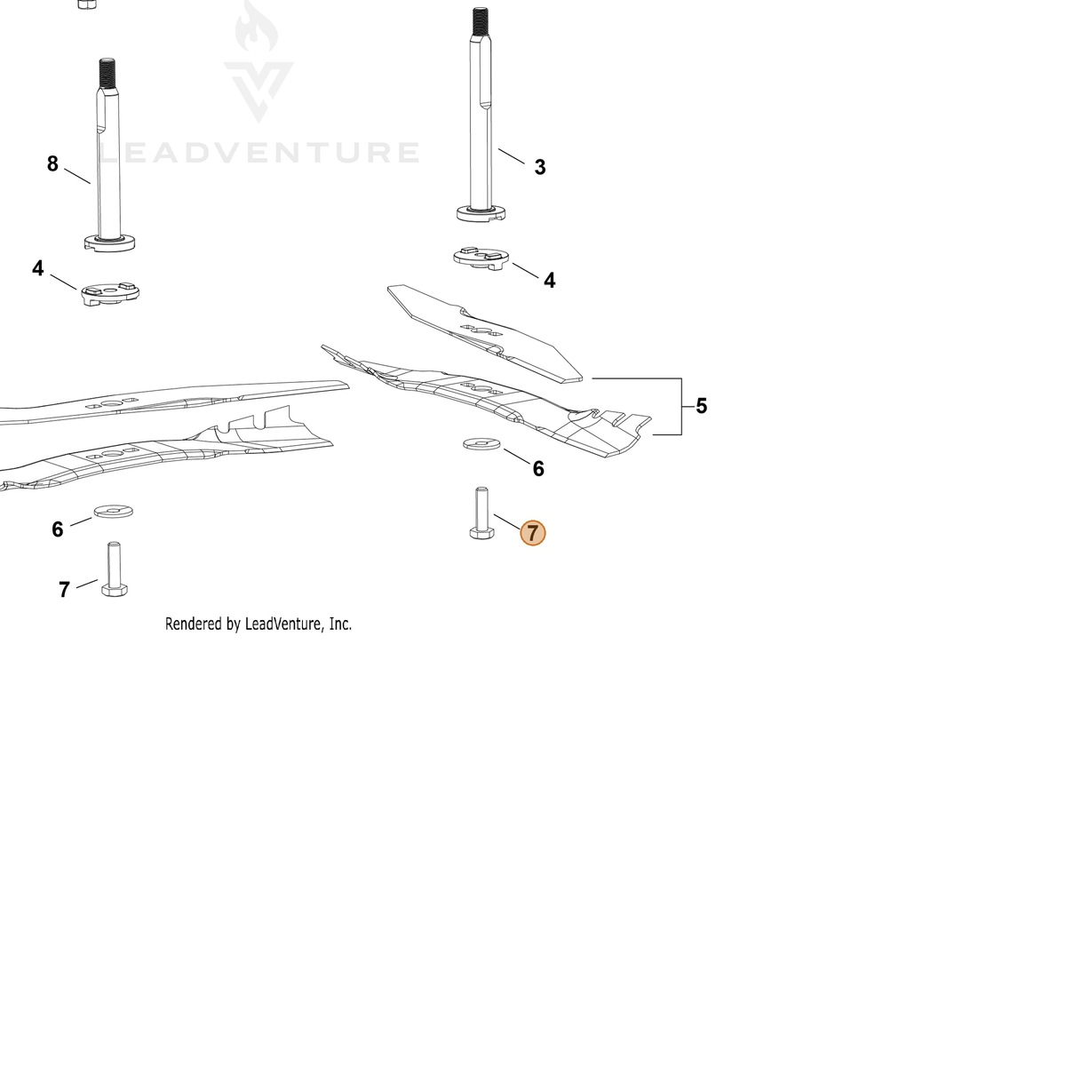Echo part YH435000900 — IPL diagram snippet (6x zoom, amber highlight)