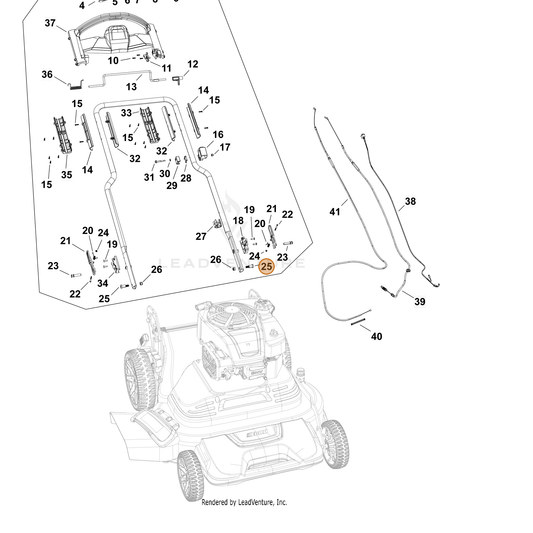 Echo part YH435000950 — IPL diagram snippet (6x zoom, amber highlight)