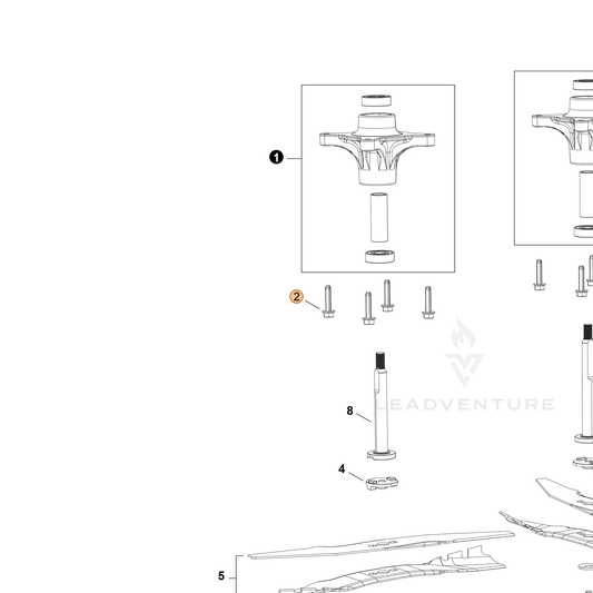 Echo part YH435000980 — IPL diagram snippet (6x zoom, amber highlight)