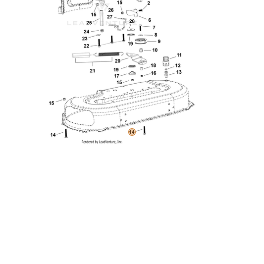 Echo part YH435000990 — IPL diagram snippet (6x zoom, amber highlight)