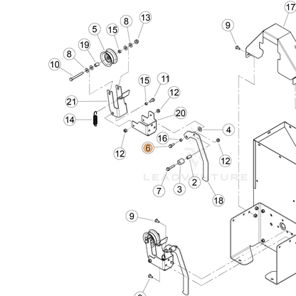 ECHO part YH436000030 — IPL diagram snippet (6x zoom, amber highlight)