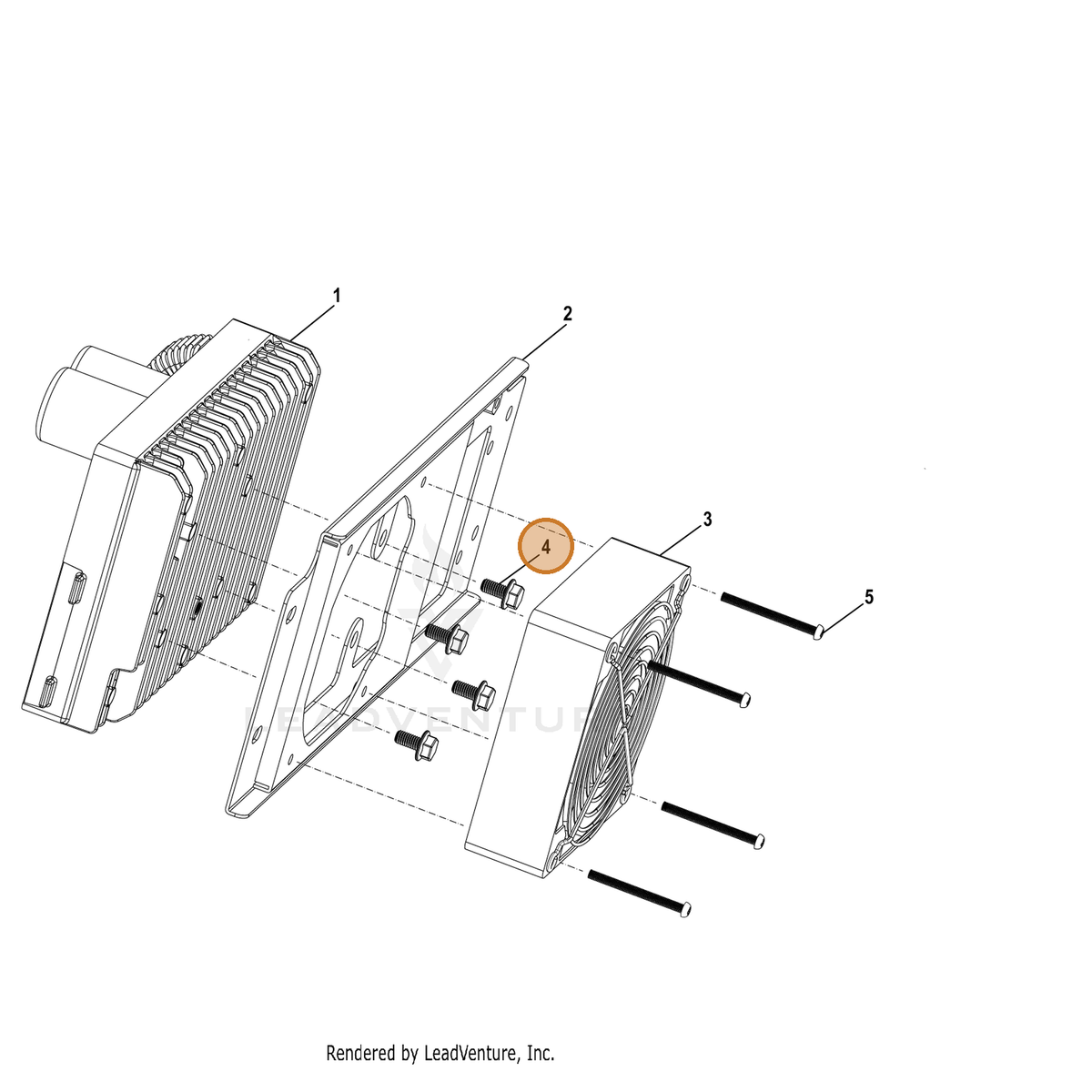 ECHO part YH437000000 — IPL diagram snippet (6x zoom, amber highlight)