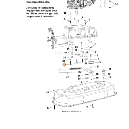 Echo part YH437000060 — IPL diagram snippet (6x zoom, amber highlight)