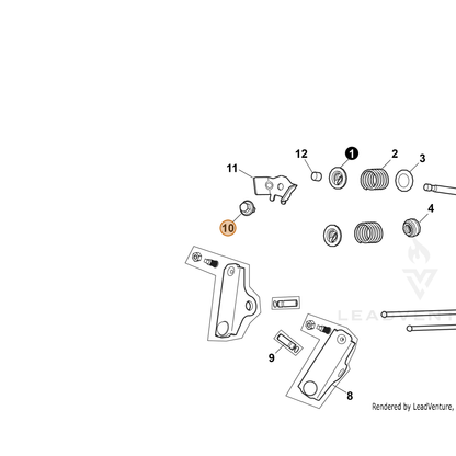 ECHO part YH438000280 — IPL diagram snippet (6x zoom, amber highlight)