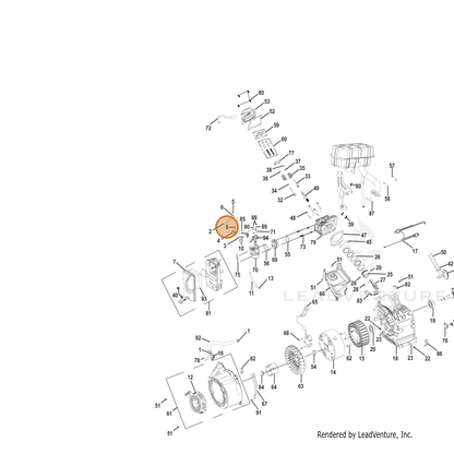 ECHO part YH439000020 — IPL diagram snippet (6x zoom, amber highlight)