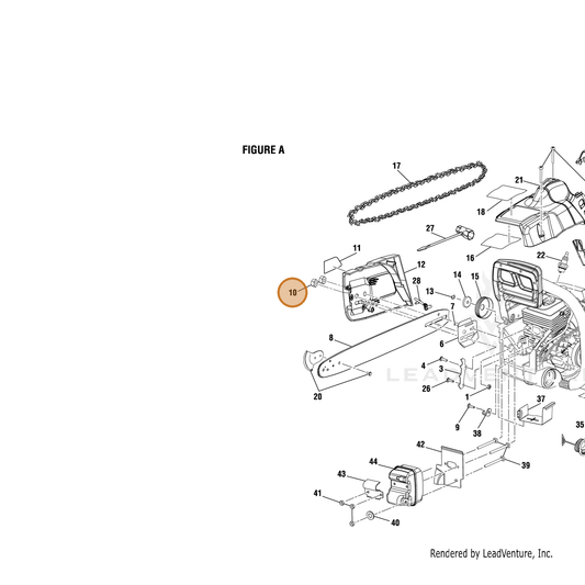 Echo part YH449000000 — IPL diagram snippet (6x zoom, amber highlight)