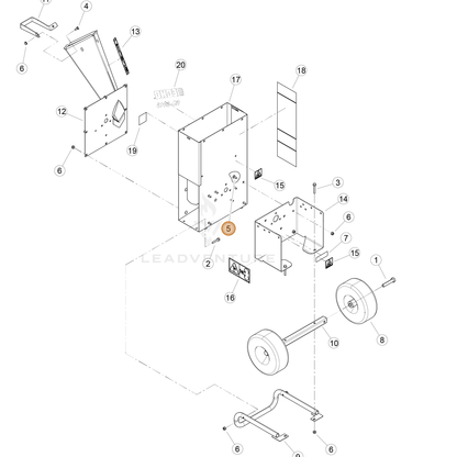 ECHO part YH449000030 — IPL diagram snippet (6x zoom, amber highlight)