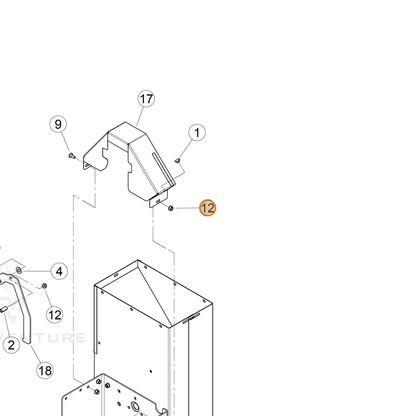ECHO part YH449000040 — IPL diagram snippet (6x zoom, amber highlight)