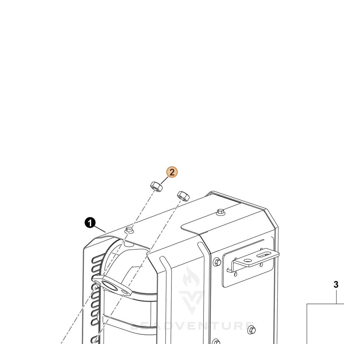 ECHO part YH450000080 — IPL diagram snippet (6x zoom, amber highlight)