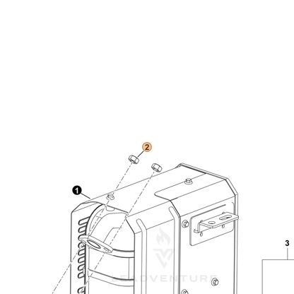 ECHO part YH450000080 — IPL diagram snippet (6x zoom, amber highlight)