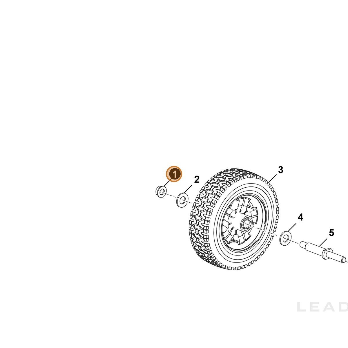 ECHO part YH450000110 — IPL diagram snippet (6x zoom, amber highlight)