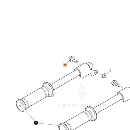 ECHO part YH450000120 — IPL diagram snippet (6x zoom, amber highlight)