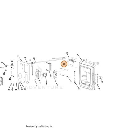 ECHO part YH450000140 — IPL diagram snippet (6x zoom, amber highlight)