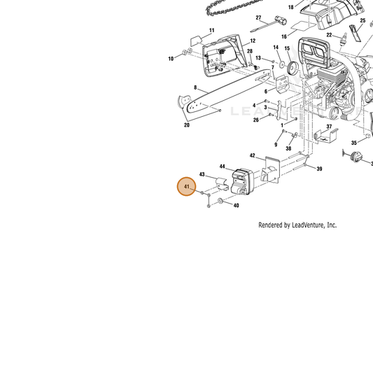 Echo part YH450000300 — IPL diagram snippet (6x zoom, amber highlight)