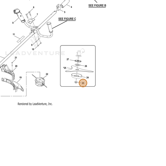 Echo part YH450000310 — IPL diagram snippet (6x zoom, amber highlight)