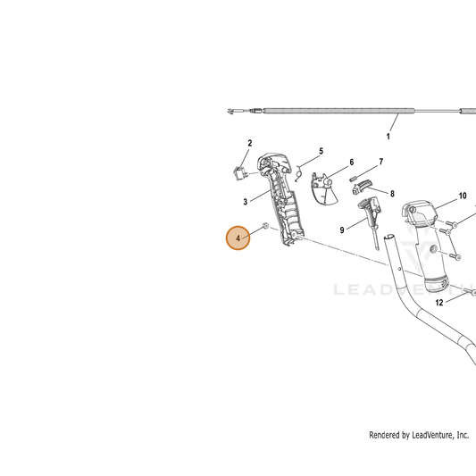 Echo part YH450000320 — IPL diagram snippet (6x zoom, amber highlight)