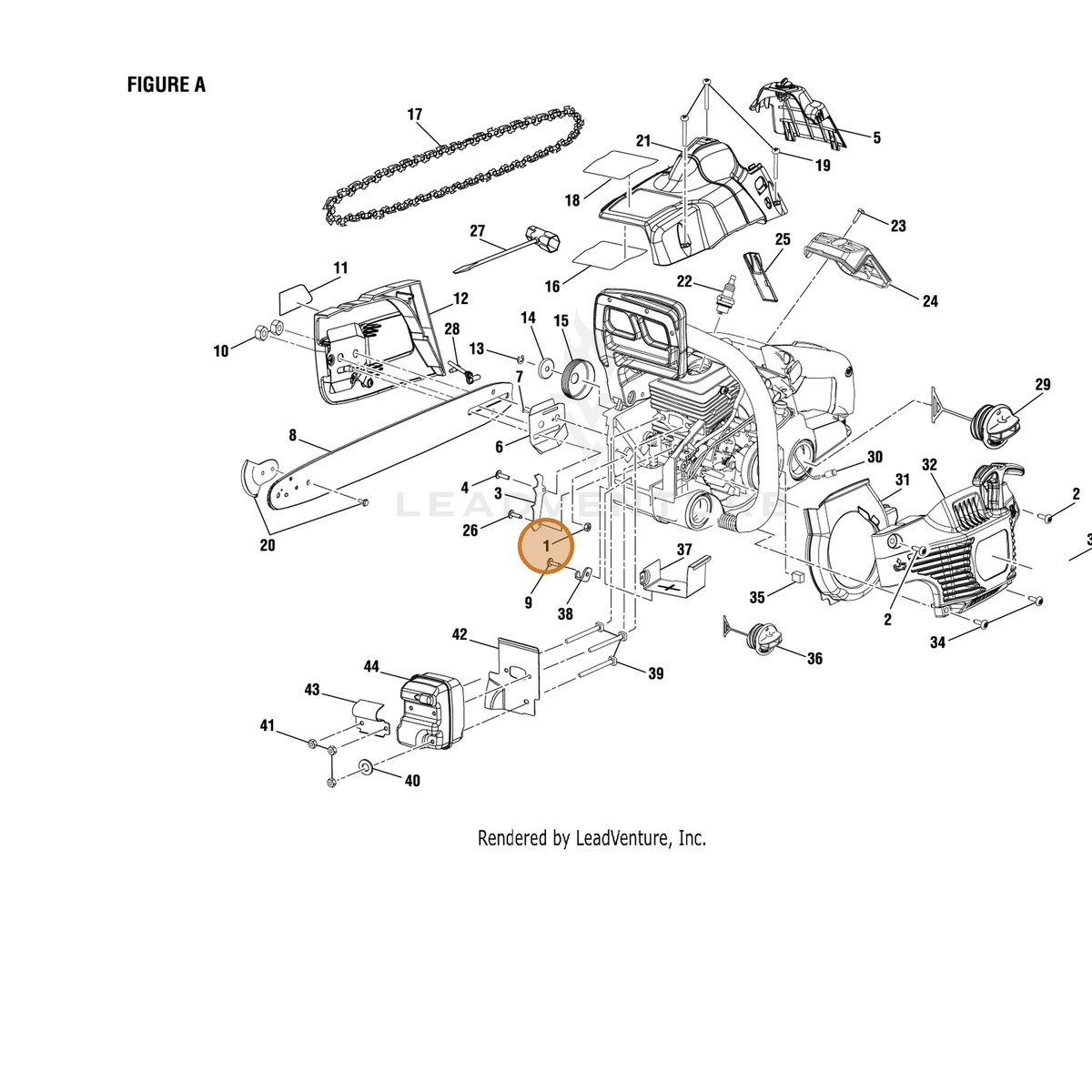 Echo part YH450000330 — IPL diagram snippet (6x zoom, amber highlight)