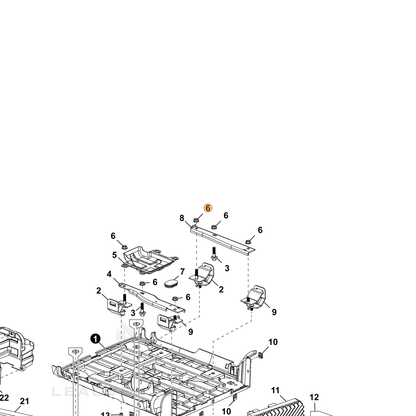 ECHO part YH450000370 — IPL diagram snippet (6x zoom, amber highlight)