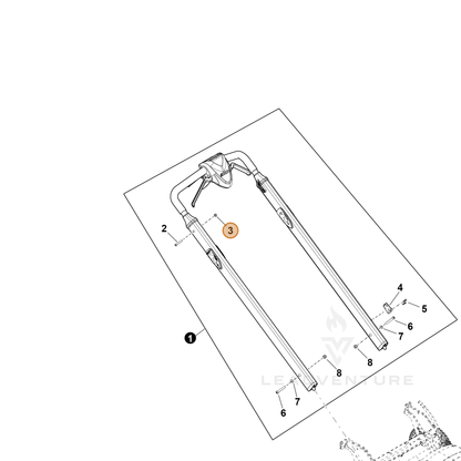 ECHO part YH450000460 — IPL diagram snippet (6x zoom, amber highlight)