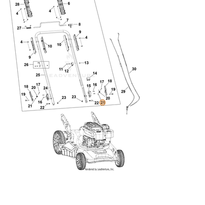 Echo part YH450000600 — IPL diagram snippet (6x zoom, amber highlight)