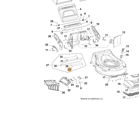 Echo part YH450000620 — IPL diagram snippet (6x zoom, amber highlight)