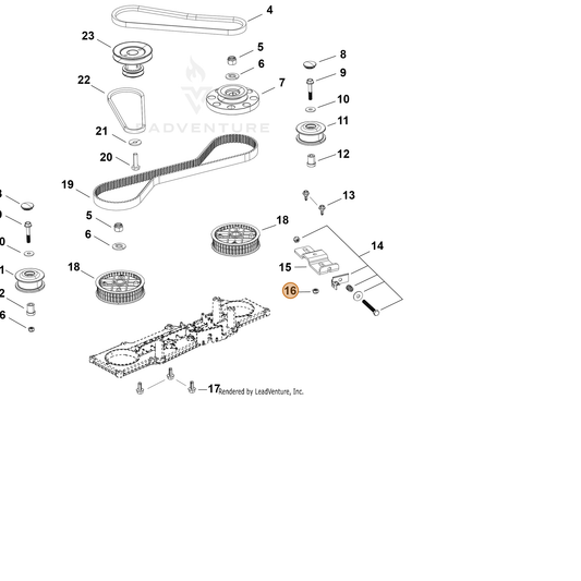Echo part YH450000630 — IPL diagram snippet (6x zoom, amber highlight)