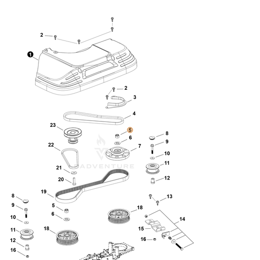 Echo part YH450000670 — IPL diagram snippet (6x zoom, amber highlight)