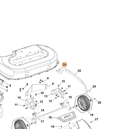 Echo part YH450000680 — IPL diagram snippet (6x zoom, amber highlight)