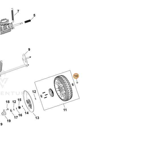 Echo part YH450000690 — IPL diagram snippet (6x zoom, amber highlight)
