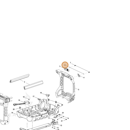 ECHO part YH451000040 — IPL diagram snippet (6x zoom, amber highlight)