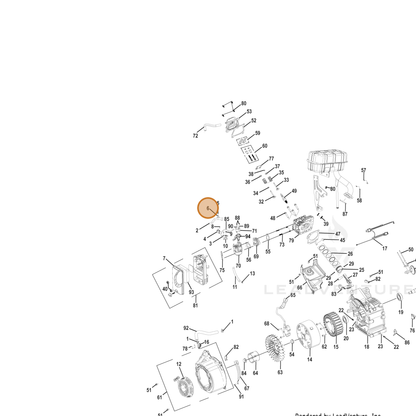 ECHO part YH451000130 — IPL diagram snippet (6x zoom, amber highlight)