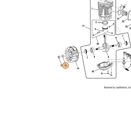 Echo part YH451000140 — IPL diagram snippet (6x zoom, amber highlight)