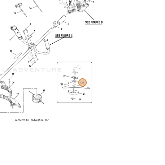 Echo part YH451000170 — IPL diagram snippet (6x zoom, amber highlight)