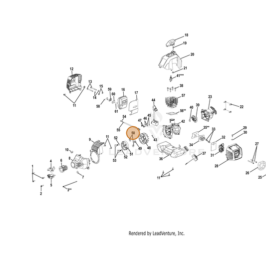 Echo part YH451000250 — IPL diagram snippet (6x zoom, amber highlight)