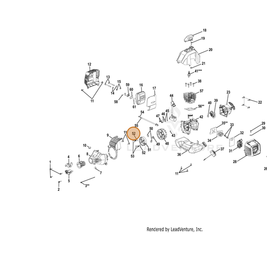 Echo part YH451000270 — IPL diagram snippet (6x zoom, amber highlight)