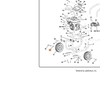 ECHO part YH451000300 — IPL diagram snippet (6x zoom, amber highlight)