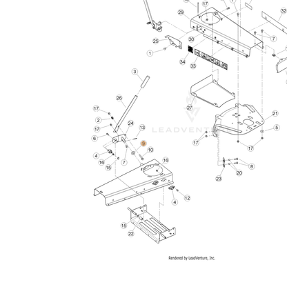 ECHO part YH451000400 — IPL diagram snippet (6x zoom, amber highlight)