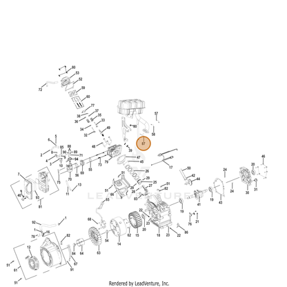 ECHO part YH451000420 — IPL diagram snippet (6x zoom, amber highlight)