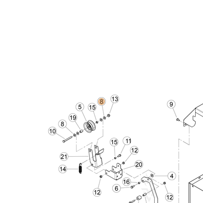 ECHO part YH451000440 — IPL diagram snippet (6x zoom, amber highlight)