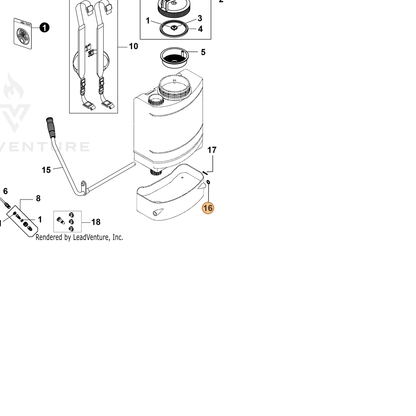 ECHO part YH451000510 — IPL diagram snippet (6x zoom, amber highlight)